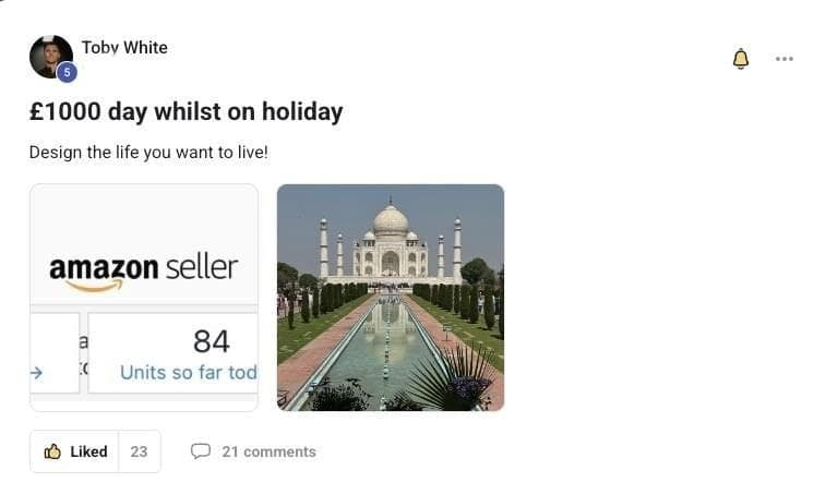 Toby's £1,000 day while on holiday